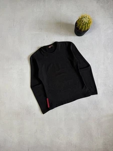 VINTAGE PRADA RED TAB LONG SLEEVE PULLOVER TOP WOMENS 100% COTTON RARE - Picture 1 of 7