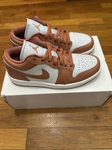 *New & Original Box* Jordan 1 Low Women Orange White (DC0774-080) Size 6.5W - Picture 1 of 8