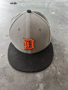 Gorra de béisbol ajustada de los Tigres de Detroit 6 7/8 gris naranja New Era 59Fifty MLB - Imagen 1 de 8