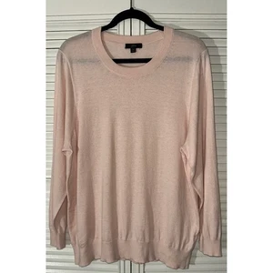 J.Crew zartrosa pfirsichfarben Baumwolle Merinowollmischung Tippi Pullover Sweater Größe 2X - Bild 1 von 7