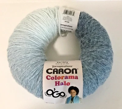 CARON Colorama Halo O'Go Fade Out Yarn, Color #28004 Bluestone Frost, Blue - Image 1 of 2