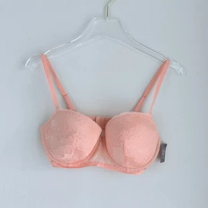 Nuevo con etiquetas Sujetador Vince Camuto Demi de Encaje Talla 36DD VC14151 Rubor Brillante Rosa Melocotón - Imagen 1 de 8