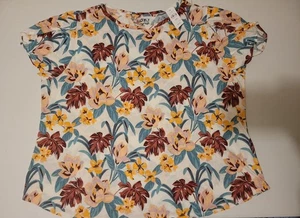 T-shirt donna Loft vintage morbida più floreale manica corta taglia 24/26 casual viaggio - Foto 1 di 9