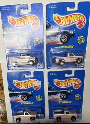 LOT OF 4 HOTWHEELS BYWAYMAN 220 BLUE INTEROR 1991 & 1992 - Image 1 of 4