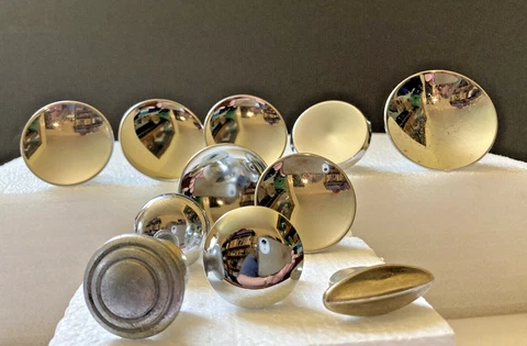 Vintage Silver Tone Cabinet / Drawer Knobs ~ Miscellaneous  Lot of 11 Cover