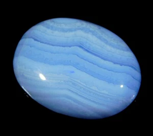 29.CT 100% NATURAL ENCAJE AZUL ÁGATA OVALADO CABUJÓN PIEDRA PRECIOSA 26x20x7 MM LZ=0235 - Imagen 1 de 5