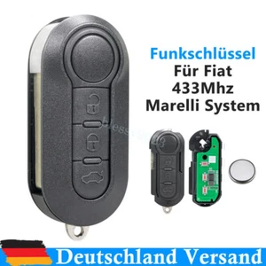 Funkschlüssel Fernbedienung 433,9 MHZ für FIAT Ducato Punto 500 Panda Bravo - Bild 1 von 8