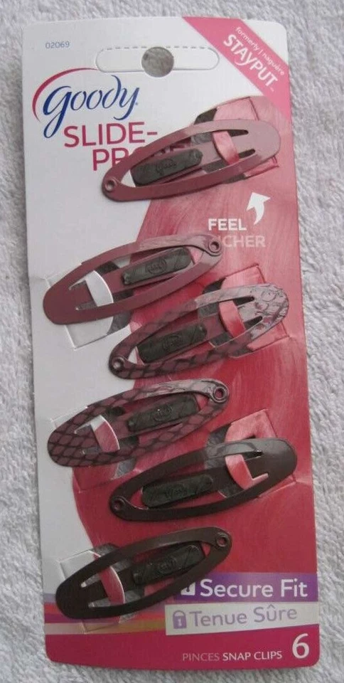 Goody Styling Essentials Slide Proof Snap Clips 6 Count