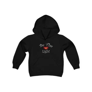 Youth Heavy Blend Hooded Sweatshirt "Be the Light" swift - Picture 1 of 45