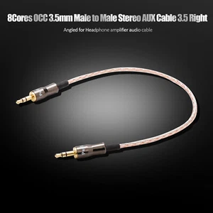 ​​3.5MM to ​​3.5MM Headphone Cable 8core OCC Copper Cord Gold Plated Connectors - Picture 1 of 24