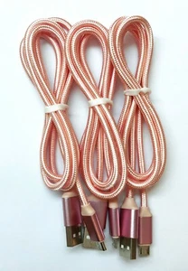 3x Pack Micro USB Charger Fast Charging Cable Cord For Samsung Android Phone - Picture 1 of 8