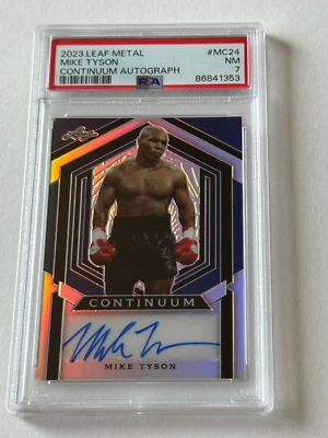 2023 Leaf MIKE TYSON Continuum AUTOGRAPH Signed AUTO Card PSA 7 Limited Edition - Image 1 of 4