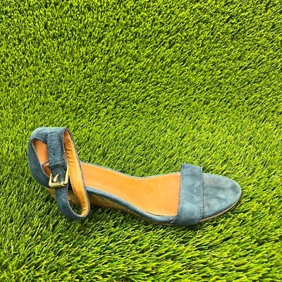Sandalias Tory Burch Savannah para mujer talla 6,5 M azul verde exterior con correa al tobillo Foto 1 de 4
