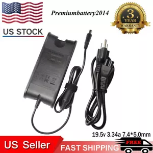 65W For Dell Latitude E5470 E5550 E5570 Laptop AC Adapter Charger Power Cord US - Picture 1 of 12