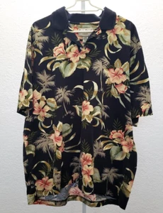 Cooke Street Men's Medium Black Polo Shirt Hawaiian Shirt Style - Picture 1 of 12