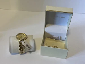 Adrienne Vittadini Womens Quartz Watch, Gold Case, MOP Dial, Gold Metal Band - Picture 1 of 9