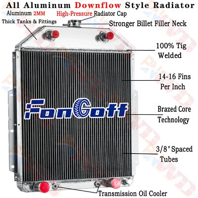 Aluminum 3 Row Radiator For 1942-1952 1950 1949 Ford F1 F2 F3 F4 FlatHead Engine - Image 1 of 4