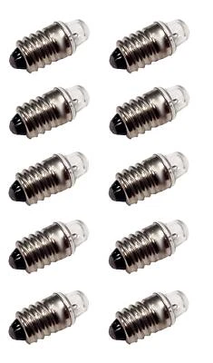 Pack of 10 E10 Miniature Screw Base Light Bulbs 1.5V / 0.3A Flashl... - Image 1 of 4