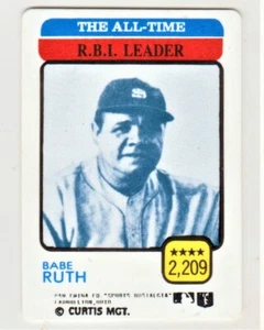 1973 BABE RUTH NEW YORK YANKEES HOF TOPPS PORZELLAN KARTE IN PLASTIK TOPLOADER - Bild 1 von 2