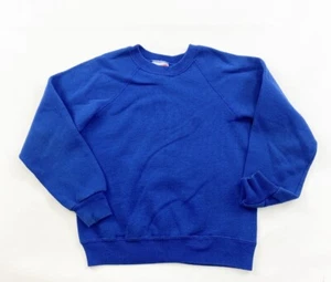 Vintage Wrangler Sweatshirt Youth Medium 10-12 Blue Made In USA - Picture 1 of 4