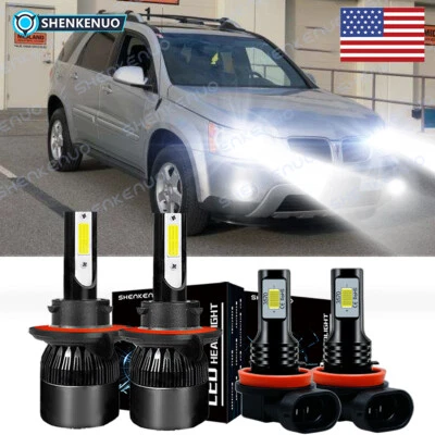 Combo de 4 bombillas LED + faros antiniebla 6000K para Pontiac Torrent 2006-2009 Foto 1 de 4