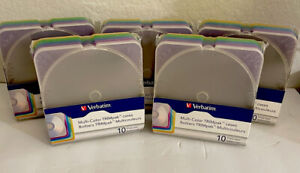 Verbatim CD/DVD Multi-Color TRIMpak Cases - Assorted Colors 10 Pack Ea Lot Of 5