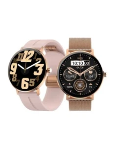 Smartwatch Kiano Watch Venus Oro/Rosa - Display AMOLED 1,32" - IP68 Chiamate BT - Zdjęcie 1 z 21