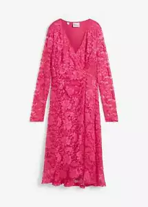 Spitzenkleid in Wickeloptik Gr 48/50 Pinklady Midi-Abend-Party-Cocktailkleid Neu - Bild 1 von 1