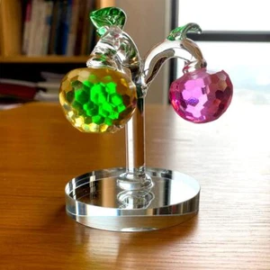 Figurine Apple Tree Multicolor Modern Crystal Novelty Small Carved Free Stand - Picture 1 of 16