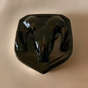 Genuine Mopar Ram Head Medallion 68140322AA Black - Picture 1 of 4