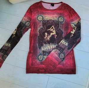 Jean Paul Gaultier Homme  90s Tattooist Power Net Long T-Shirt 48 - Picture 1 of 4