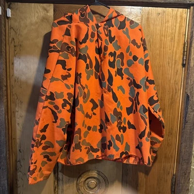复古 Whitetail 服装 Blaze 橙色迷彩轻便狩猎夹克 XL 美国 — 第 1/4 张图片