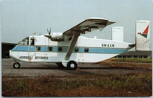Hornbill Skyways Shorts Skyvan 3 Regional Airplane, Sarawak, Malaysia Postcard - Picture 1 of 2