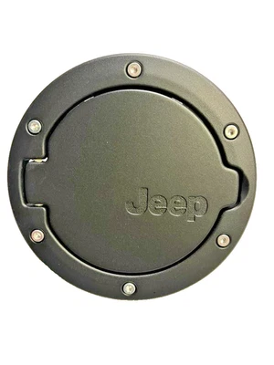 Jeep Wrangler Mopar 2007-2018 solo 2 puertas negro satinado decoración de puerta de combustible OEM NUEVO Foto 1 de 3