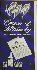 1941 Cream of Kentucky bourbon whiskey Vintage Ad 14 x 5 play the favorite - Picture 1 of 2