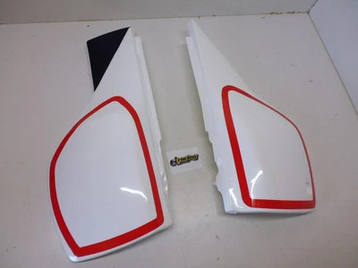 Seitendeckel Seitenverkleidung side panels passt an Yamaha Tt 600 84-92 weiß-rot - Bild 1 von 4