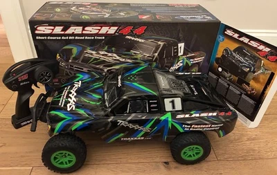 Traxxas Slash 4X4 Short Course Off-road Race Truck VXL-3S & Other Upgrades & Box - Image 1 of 4