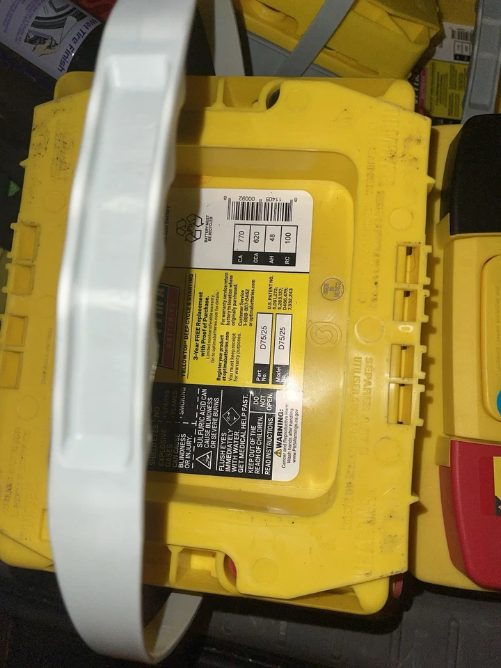 75/25 Optima  Battery Yellow Top. - Image 1 of 1