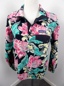 Patagonia Womens Size M Synchilla Long Sleeve Floral Print Snap T - Picture 1 of 3