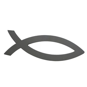 2p Stainless Steel Ichtys Fish Emblem by Luxury FX - Picture 1 of 4