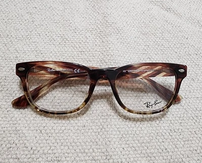 Ray Ban RB5359 5838 Polished Striped Pink & Beige Eyeglasses Frame 51-19-145 - image 1 of 4