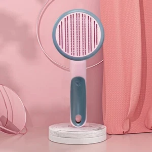 Tierhaarentferner Hund Katze Kamm Pflege Massage Deshedding Selbstreinigungsbürste - Bild 1 von 4