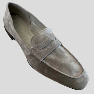 CESARE PACIOTTI US 8 FANCY SOFT SUEDE LOAFERS ITALIAN DESIGNER MENS SHOES - Picture 1 of 6