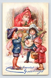 AK Weihnachten Weihnachtsmann Kinder Musikkapelle Bowley Tuck 1910er Jahre unbespielt - Bild 1 von 2