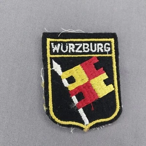Parche de fieltro 2 3/4" bandera de Wurzburgo Alemania recuerdo esquí turista - Imagen 1 de 2