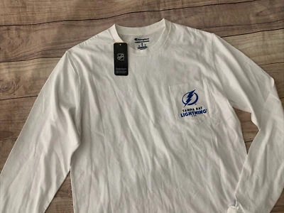Blusa Feminina Champion Tampa Bay Lighting Branca Manga Longa Tamanho Médio NOVA - Imagem 1 de 4