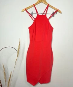 Lulu's Orange Sleeveless Bodycon Mini Dress - Small - Picture 1 of 3