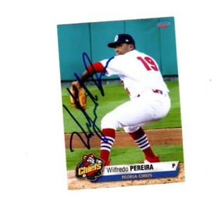 Wilfredo Pereira signed autograph 2021 Peoria Chiefs baseball card Cardinals b