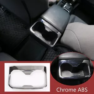 Chrome ABS Inner Rear Water Cup Holder Panel Cover Fit For Toy@ta Tacoma 2016-20 - Foto 1 di 12