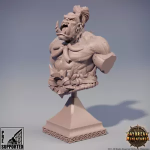 Bust Orc Warrior Hector, Dungeons and Dragons, unbemaltes RPG Fantasy Miniatur - Bild 1 von 2